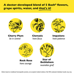 Bach Rescue Remedy spray pump-action in use for quick calming moments.