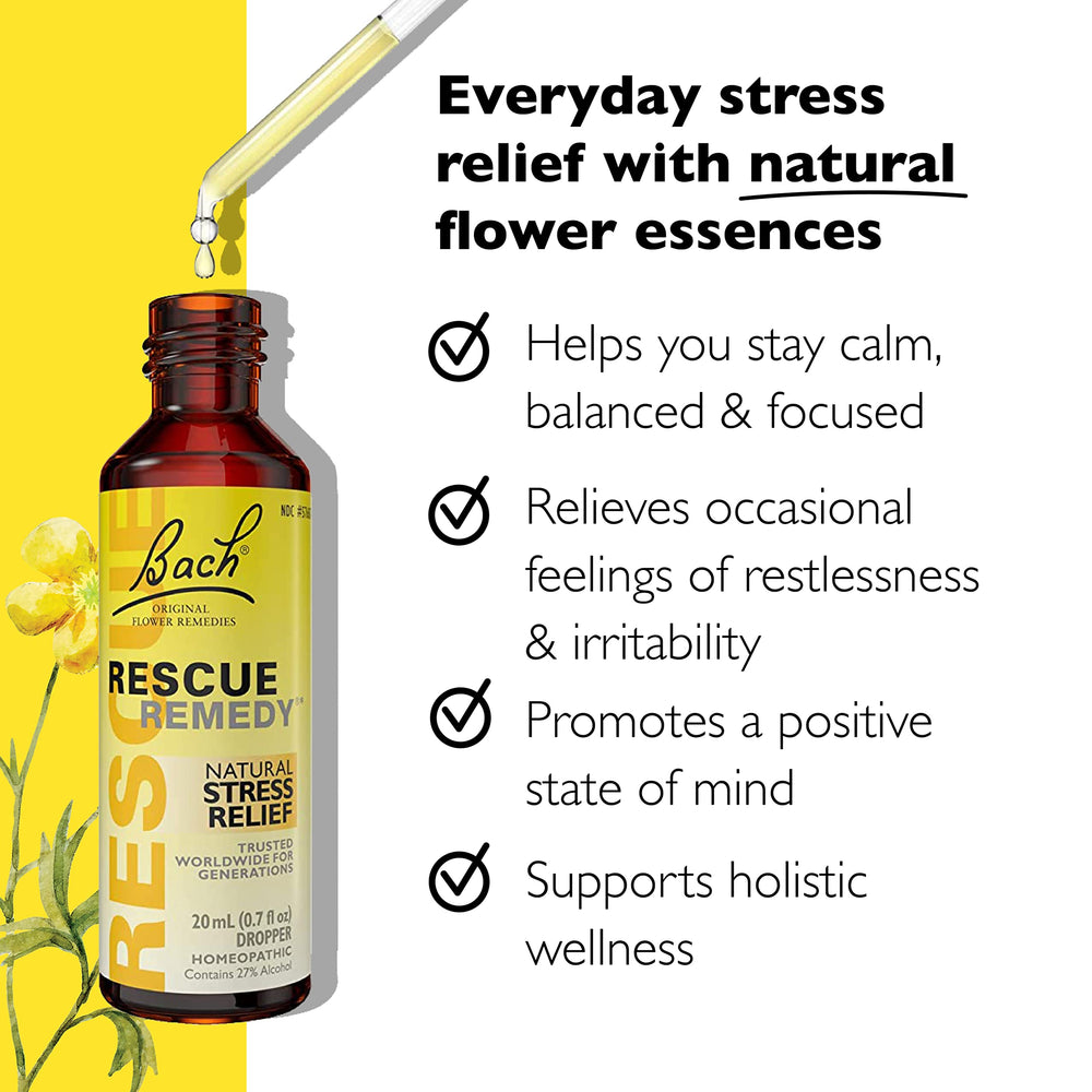 Two-pack Bach Rescue Remedy displayed in the original bottle design