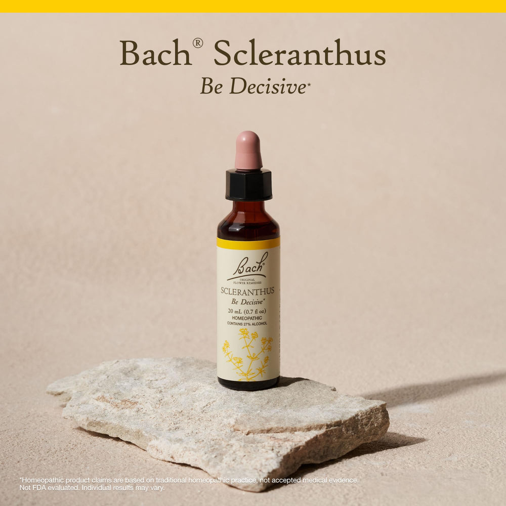 Bach Scleranthus liquid drop pour: convenient addition to drinks or under tongue