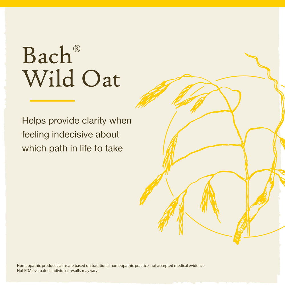 Drops under the tongue with Bach Wild Oat for daily balance