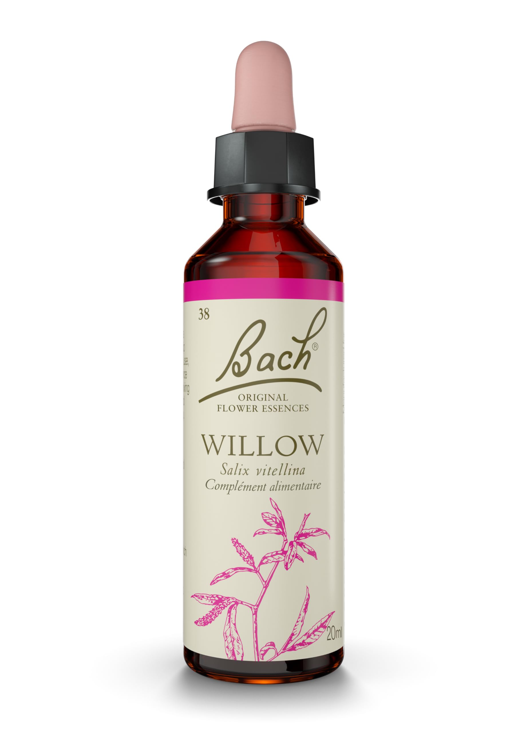 Bach Willow forgive & forget bottle front promotes emotional balance.