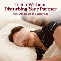 Back Bay Audio SilkSound flat speakers demonstrate comfortable sleep headphones for quiet nights.