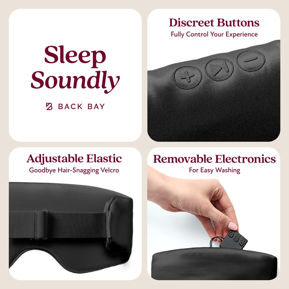 Back Bay Audio SilkSound being worn comfortably for night use