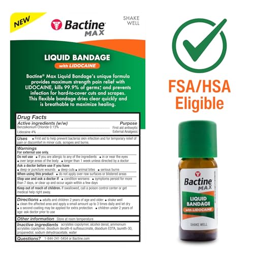 Bactine Max safe for adults and children 2+ during minor injuries