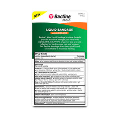 Bactine MAX liquid bandage kills 99-percent germs on minor wounds.