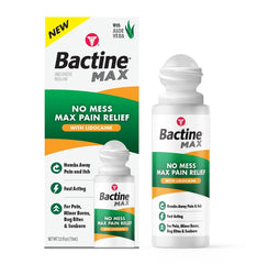 Bactine Max no-mess roller bottle for clean, precise skin application
