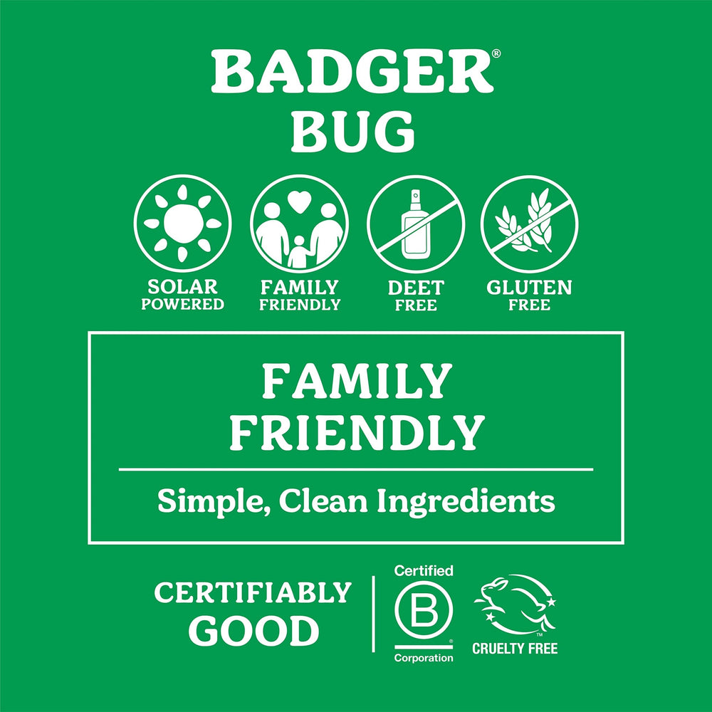 Badger Bug Repellent Tin shown as portable travel tin for on-the-go protection.