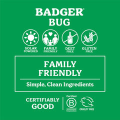 Fórmula natural de Badger, sin químicos, apta para niños.