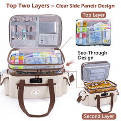 BAGSFY 3-Tier with removable dividers for customizable bottle and pill storage