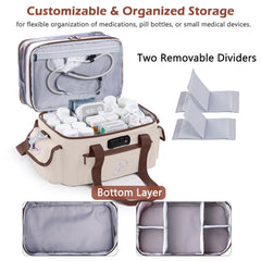 BAGSFY case with side pockets and mesh organizers for bandages and thermometers