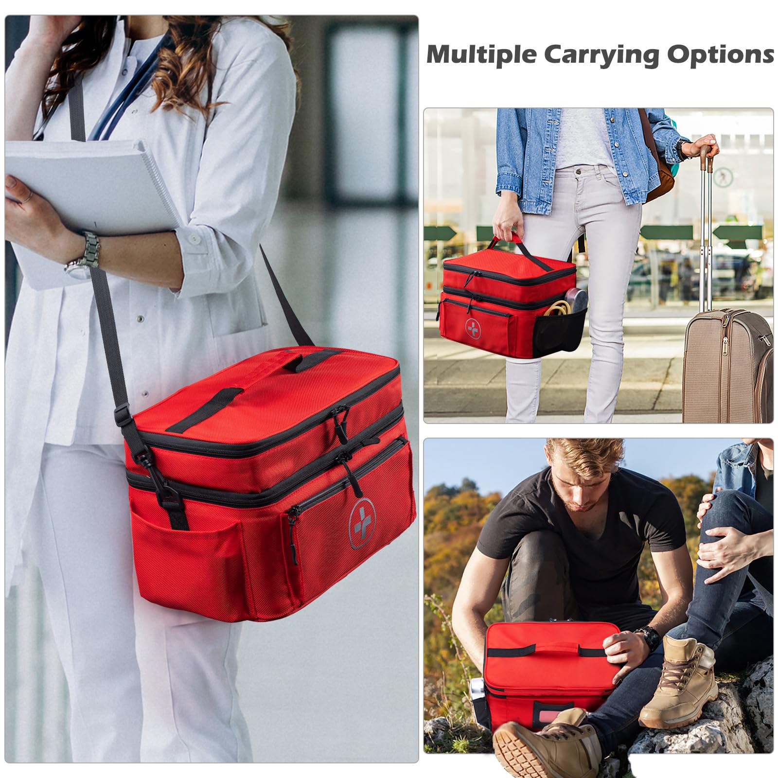 BAGSFY carry options with strap and removable shoulder strap for portability.