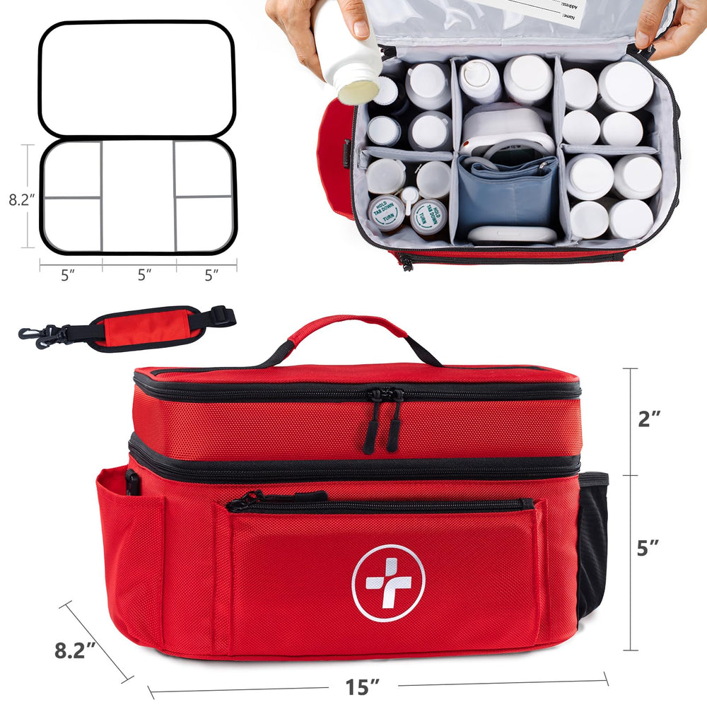 BAGSFY front zipper pocket for quick-access medical supplies.