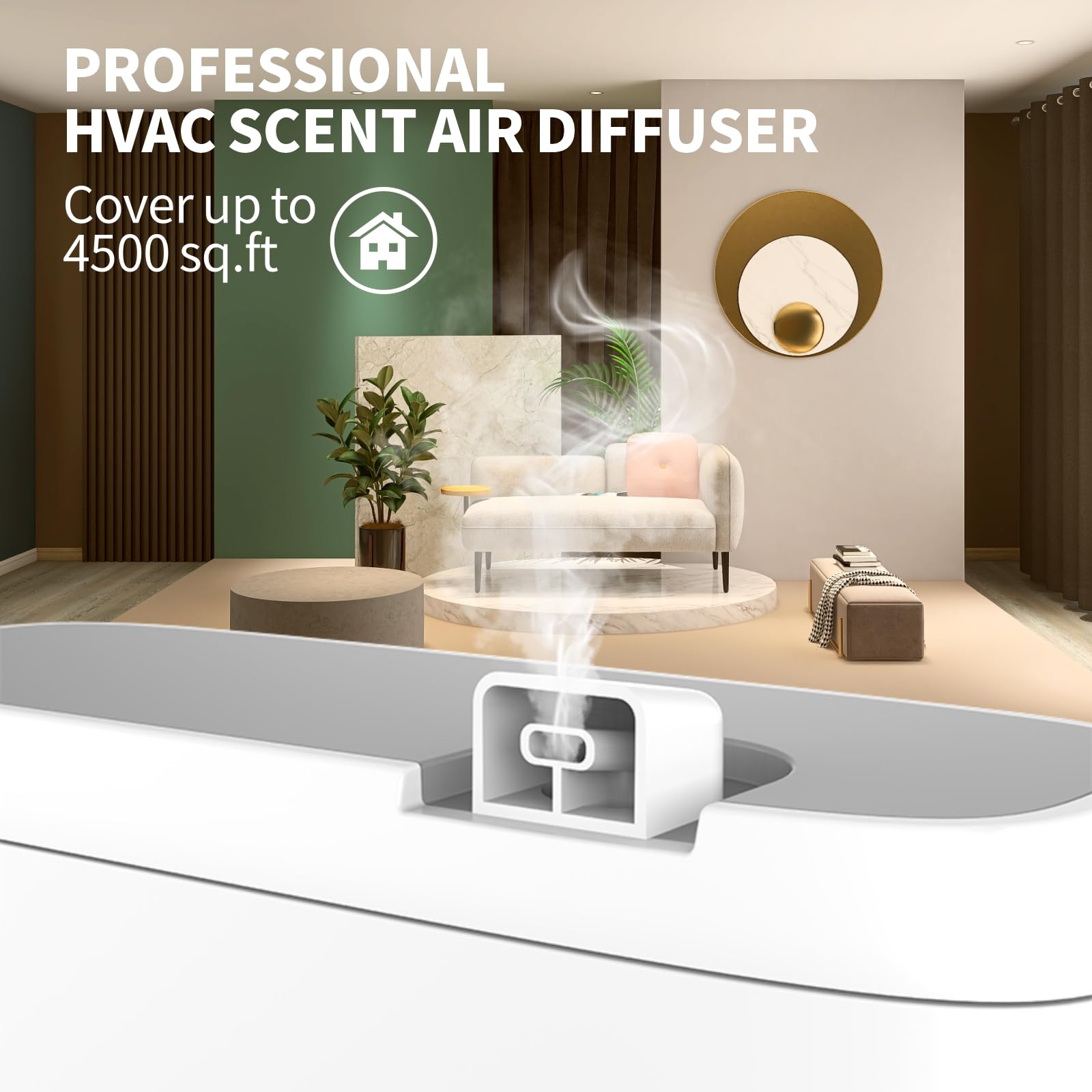 BAIESHIJI waterless diffuser operates quietly with a built-in fan.