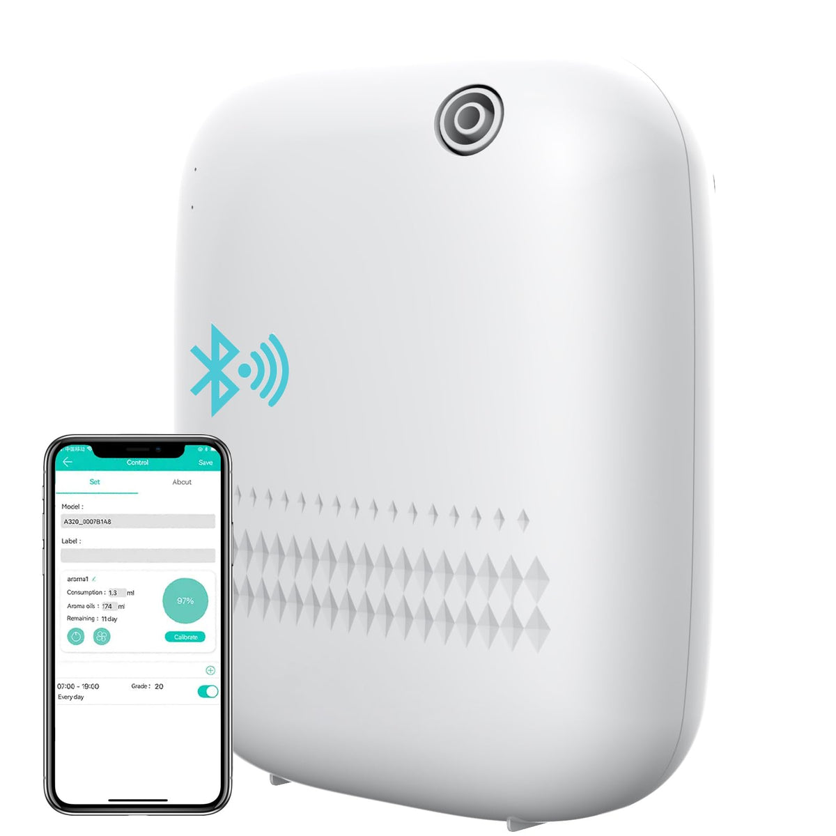 BAIESHIJI waterless diffuser front view—sleek design for calming home ambiance.