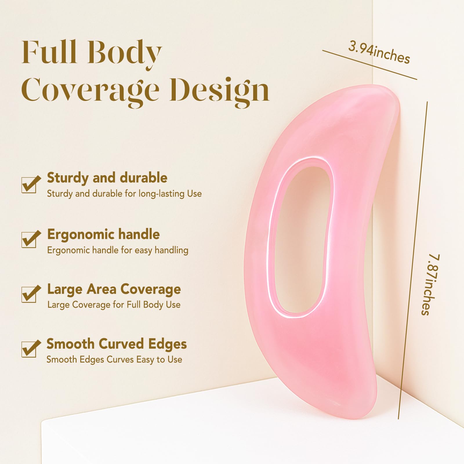 BAIMEI IcyMe gua sha with handle offers stable grip for beginners.