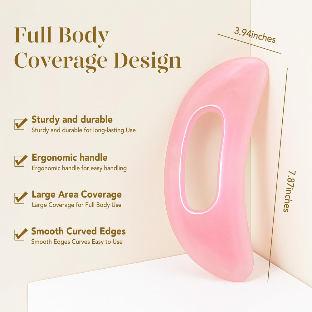 BAIMEI IcyMe gua sha with handle offers stable grip for beginners.