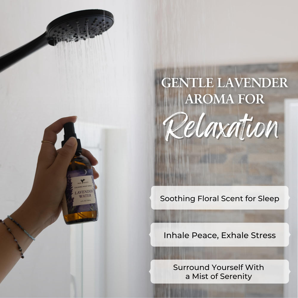 Baja Basics lavender spray diffusing in a cozy bedroom for relaxation