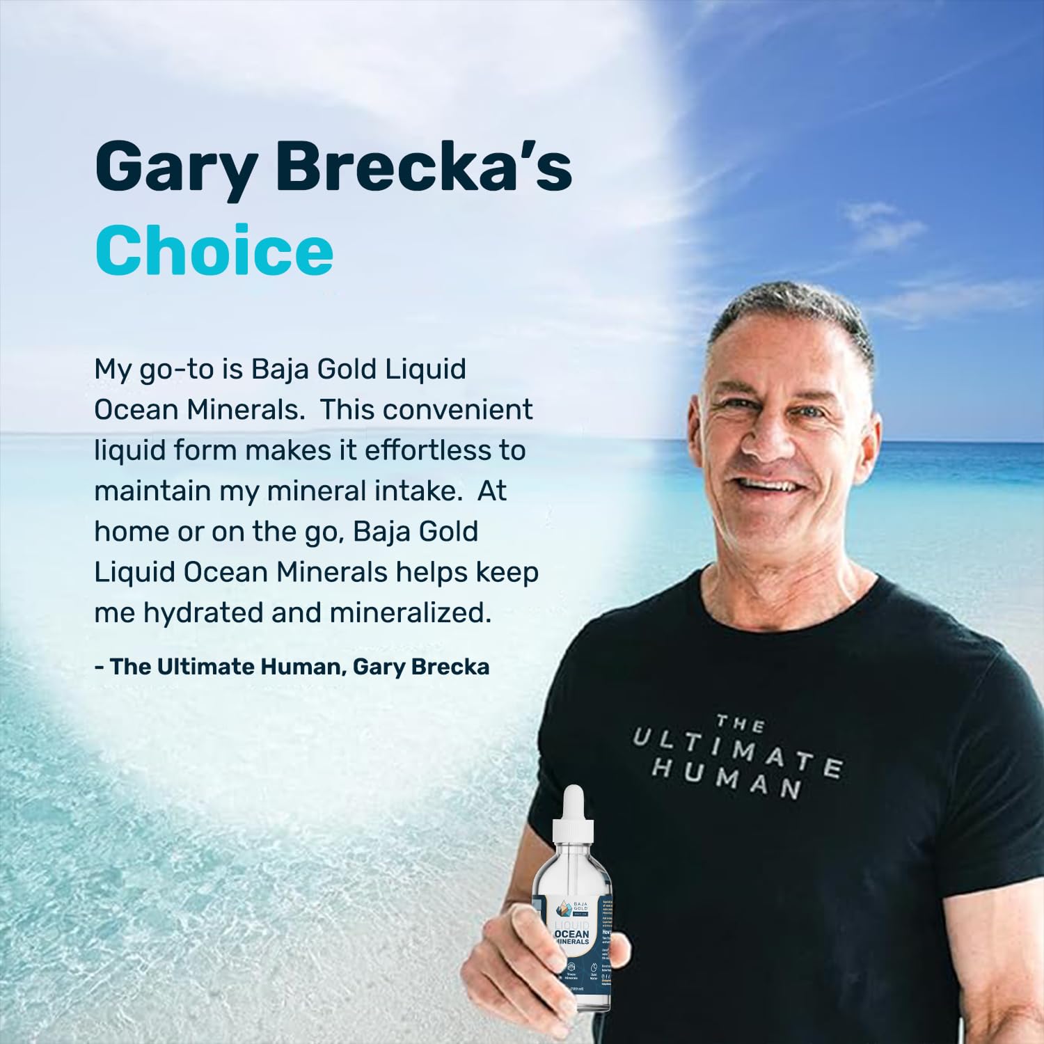 Baja Gold 4 oz bottle designed for daily hydration.
