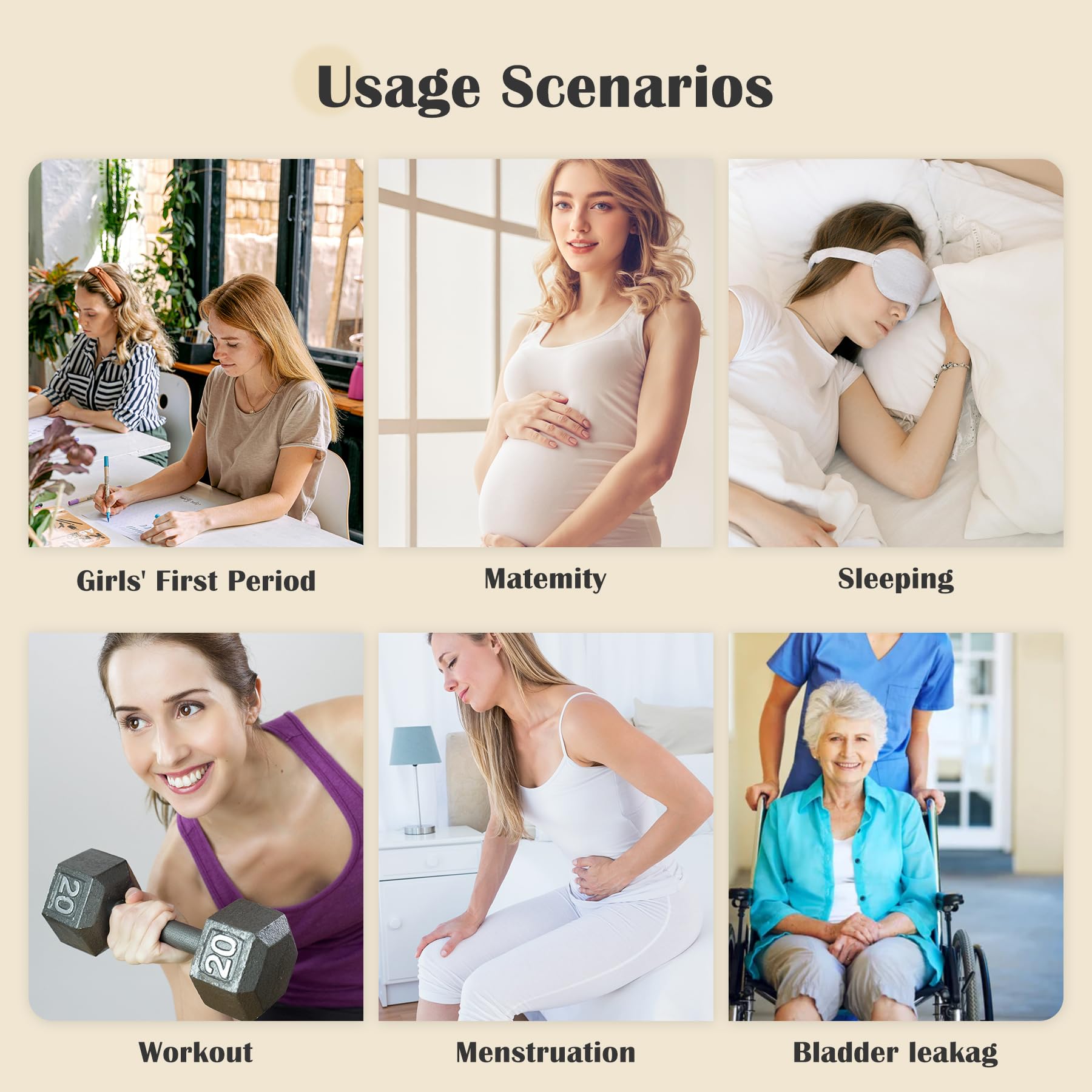 BAJISA incontinence underwear care-instructions image explains machine-wash care.