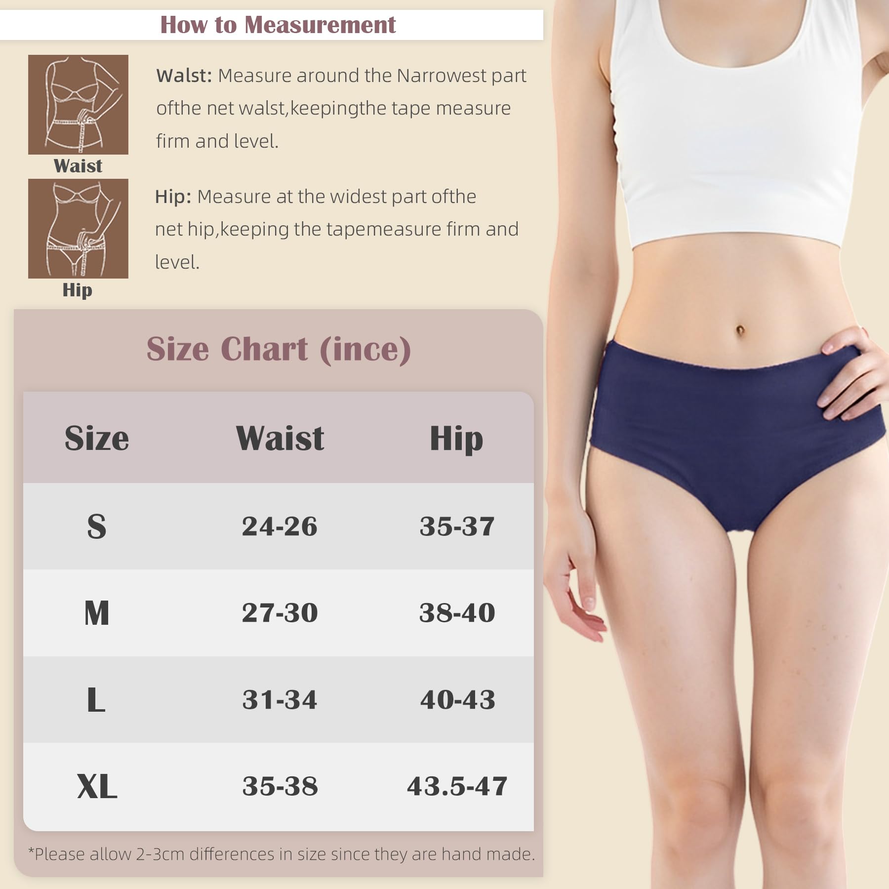 BAJISA incontinence underwear daily-wear look promotes confident all-day use.