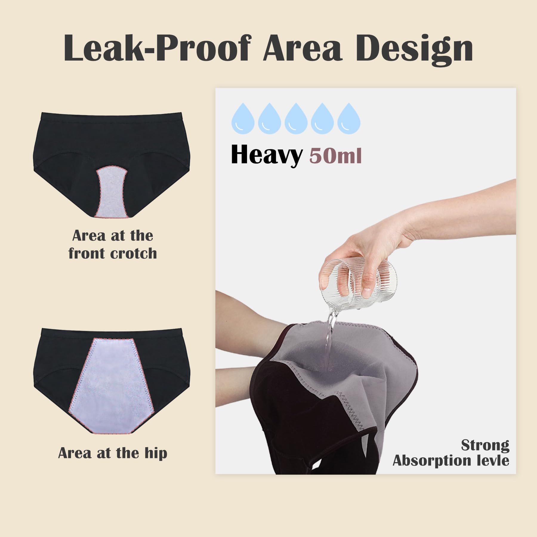 BAJISA incontinence underwear night protection closeup suggests reliable overnight coverage.