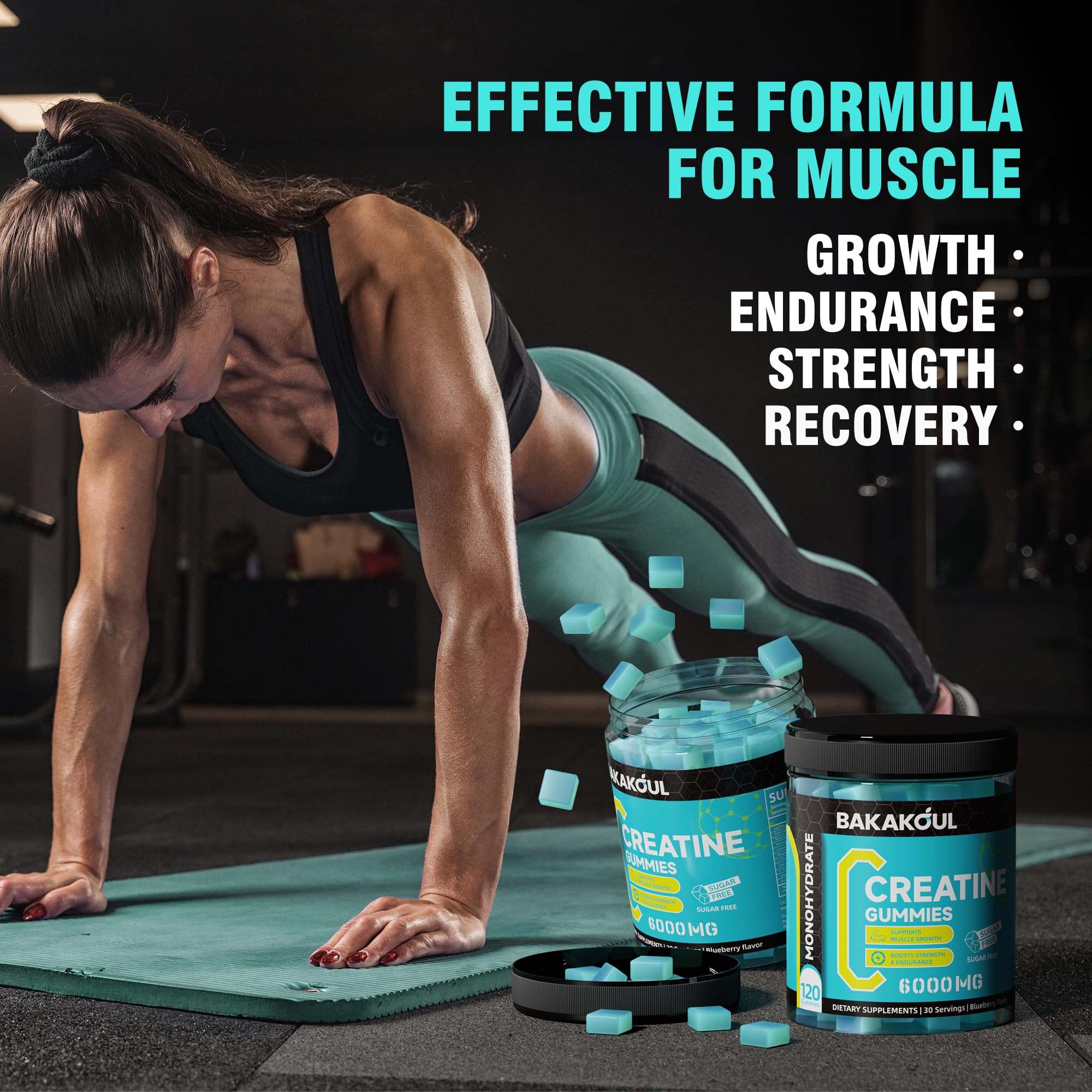 Ingredients panel highlighting sugar-free vegan gummies for everyday use