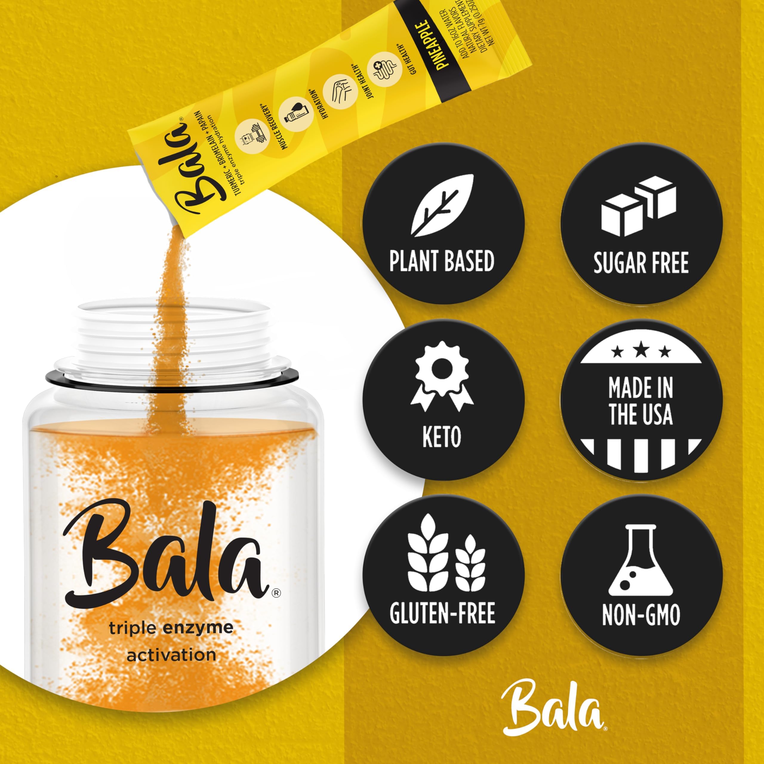 Bala pineapple stick highlights joint-friendly hydration for daily movement.