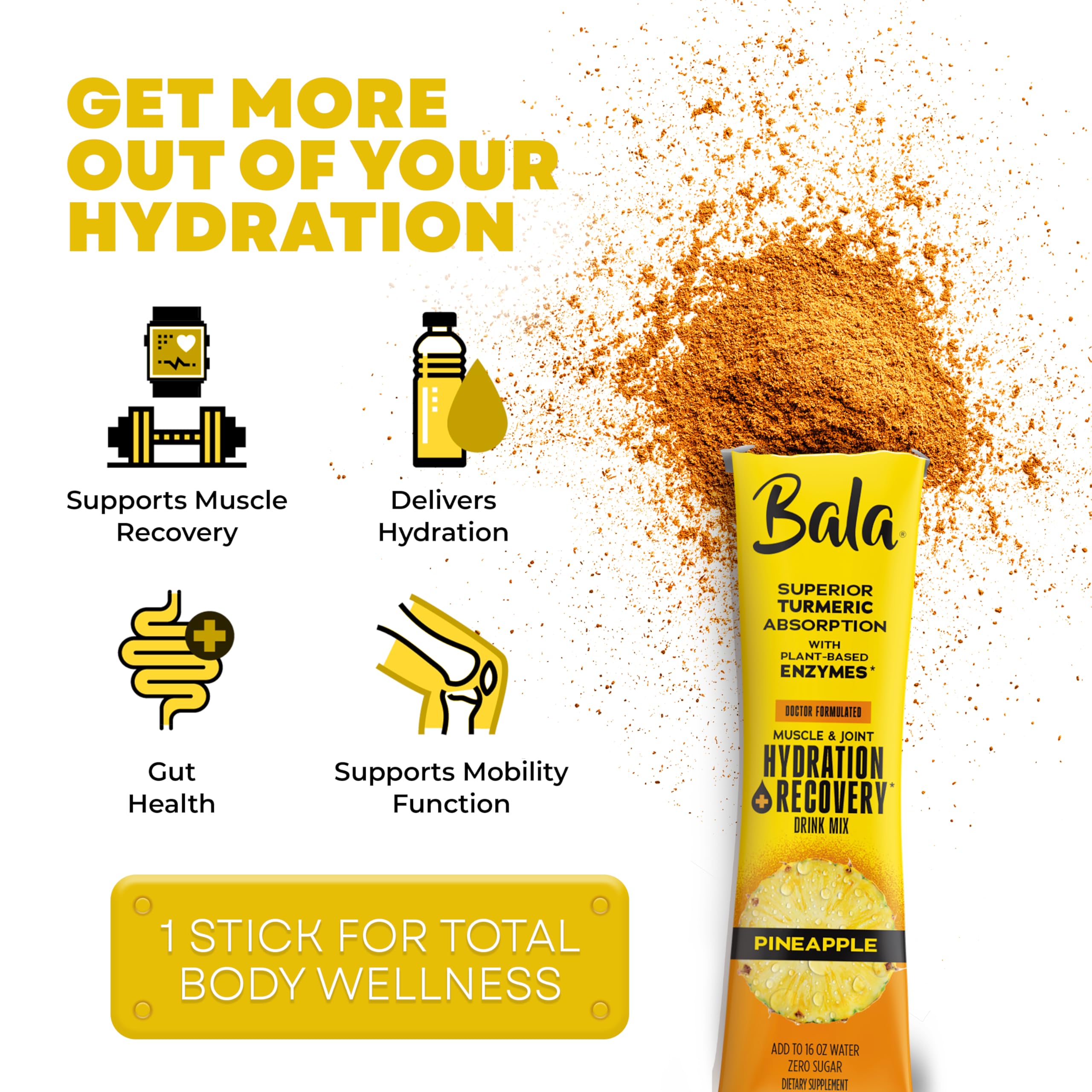 BALA Immune support Bala Hydration turmeric packet for daily wellness
