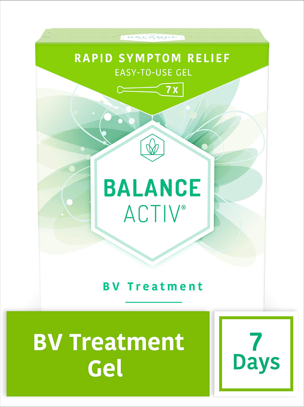 Open Balance Activ BV Balance Gel box showing easy at-home BV care