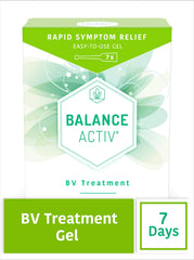Open Balance Activ BV Balance Gel box showing easy at-home BV care
