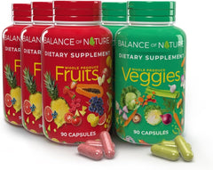 Balance of Nature Fruits bottle closeup for easy daily vitamin support.