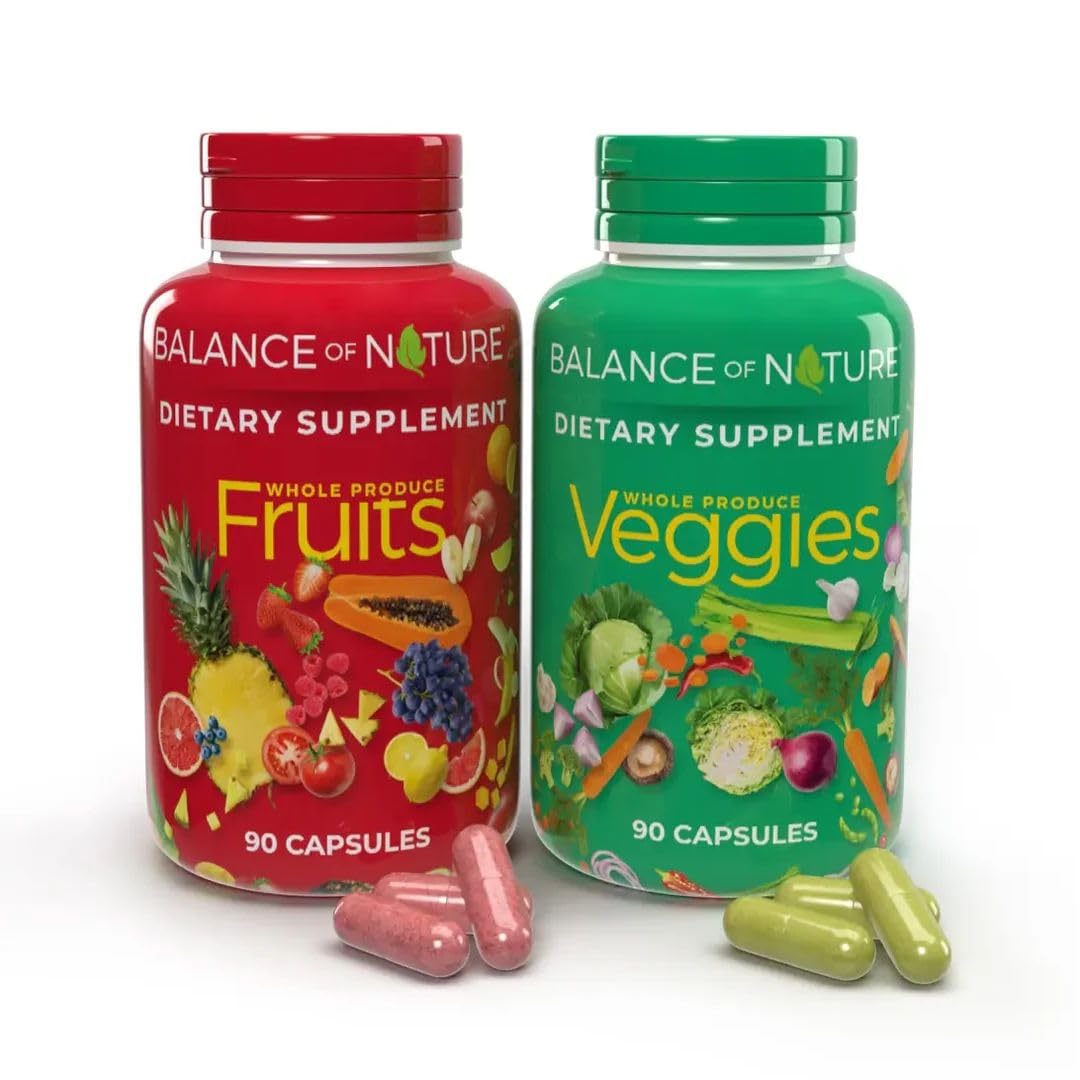 Balance of Nature Fruits bottle showing real fruit ingredients for daily wellness
