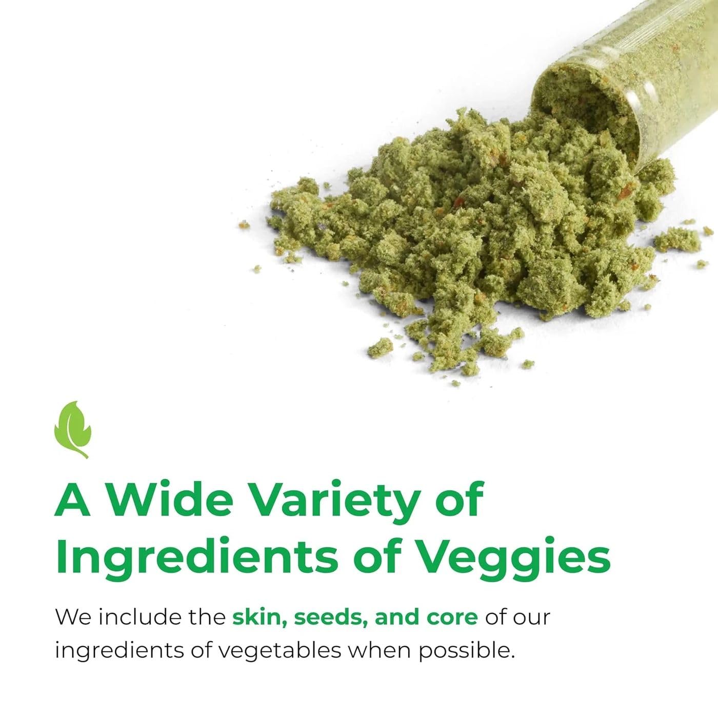 Balance of Nature Veggies ingredient list features broccoli and cabbage