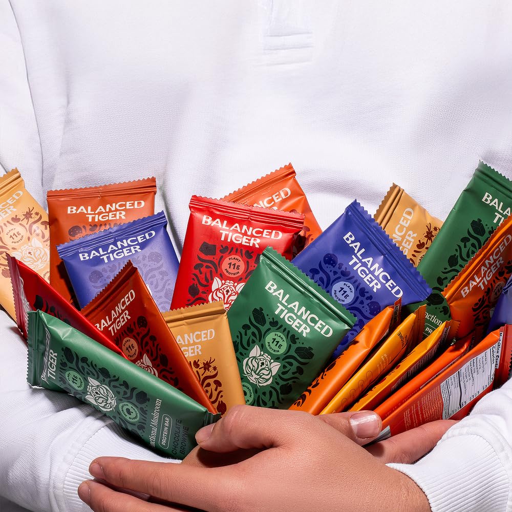 Balanced Tiger variety-box shows 12-bars convenience and flavor options.