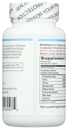 Balanceuticals Ovary & Uterus Clean label showcasing gluten free formula