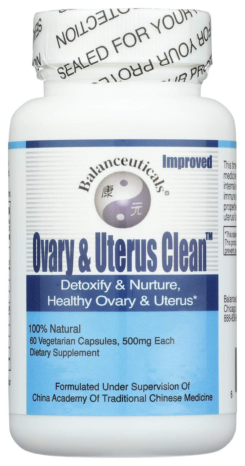 Balanceuticals Ovary & Uterus Clean bottle on shelf promoting daily balance
