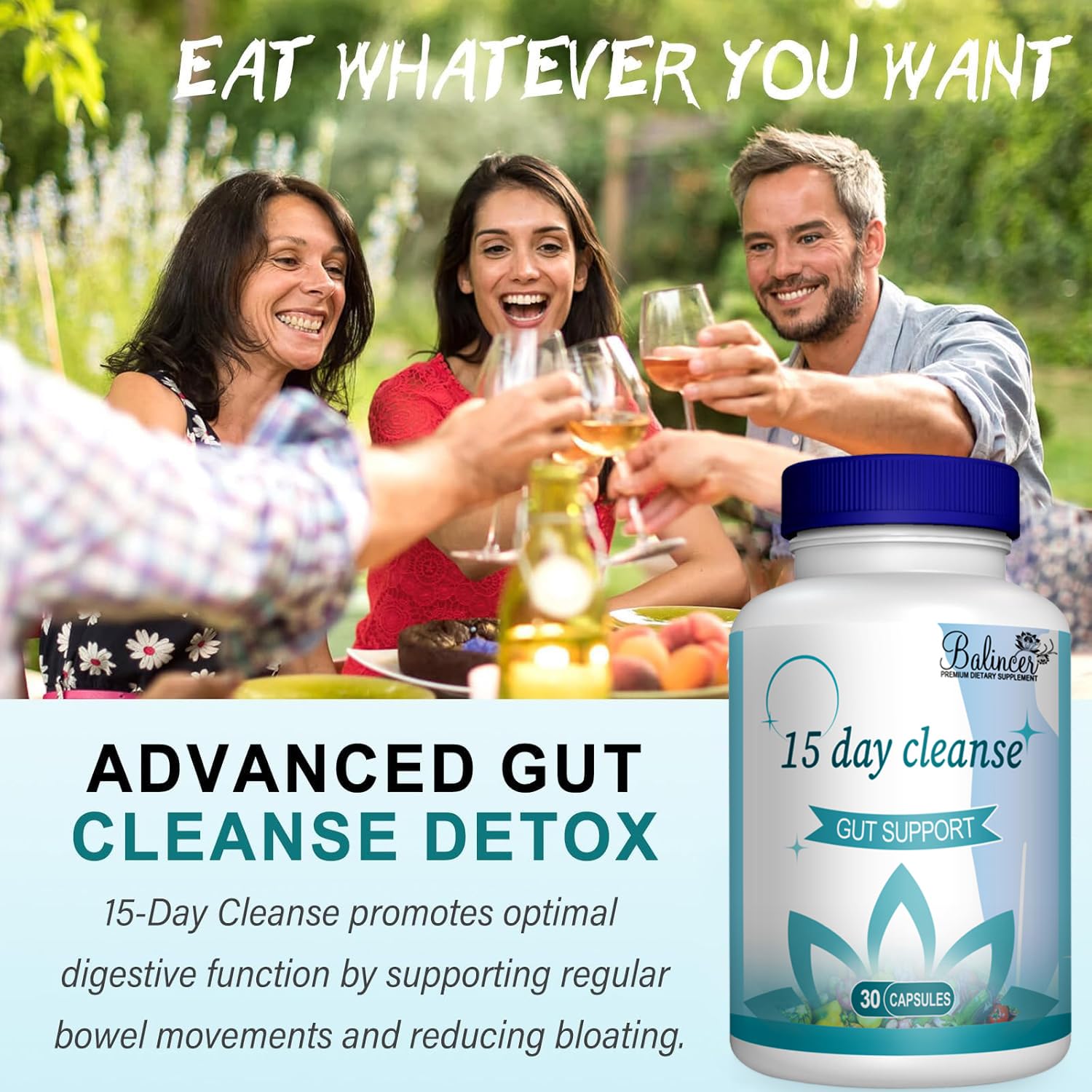 Close-up of Balincer capsules – easy 15-day detox.