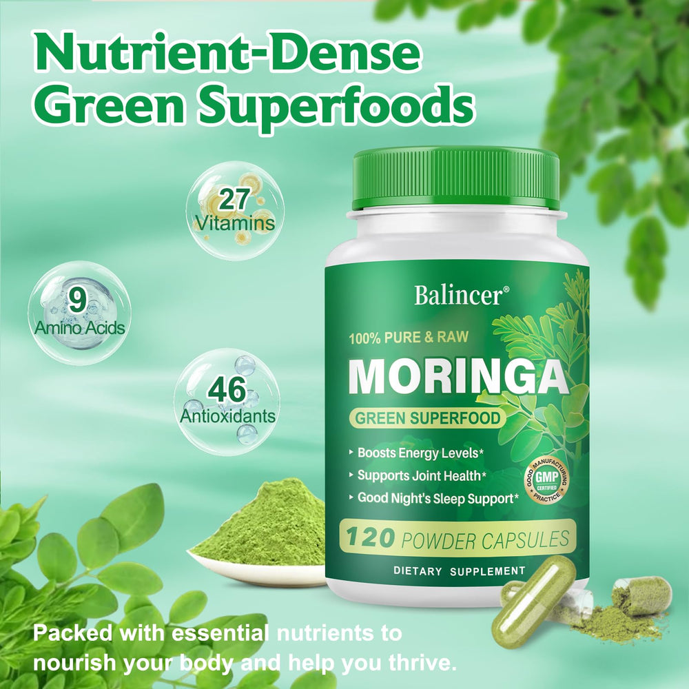Balincer Moringa skin support capsules suggesting nourishment for skin