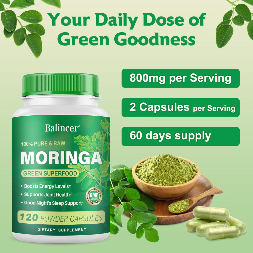 Balincer Moringa vegan capsules in a gluten-free formula