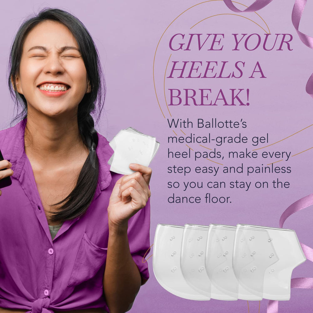 Ballotte heel cups worn in shoe reduce rubbing and blister risk