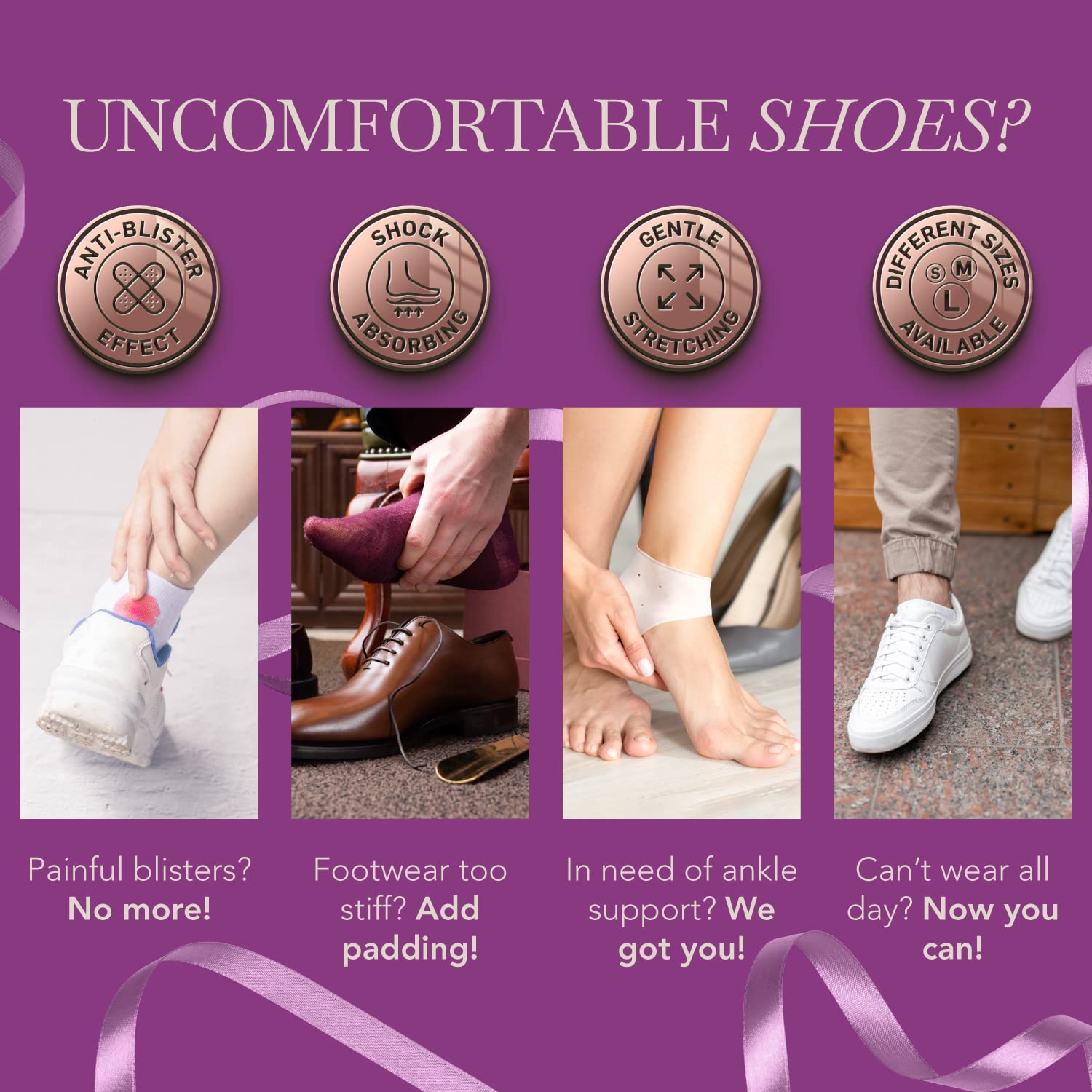 Ballotte medical-grade silicone heel pad delivers breathable, shock-absorbent protection