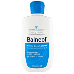 Balneol bottle front view showing portable 3oz design for on-the-go care