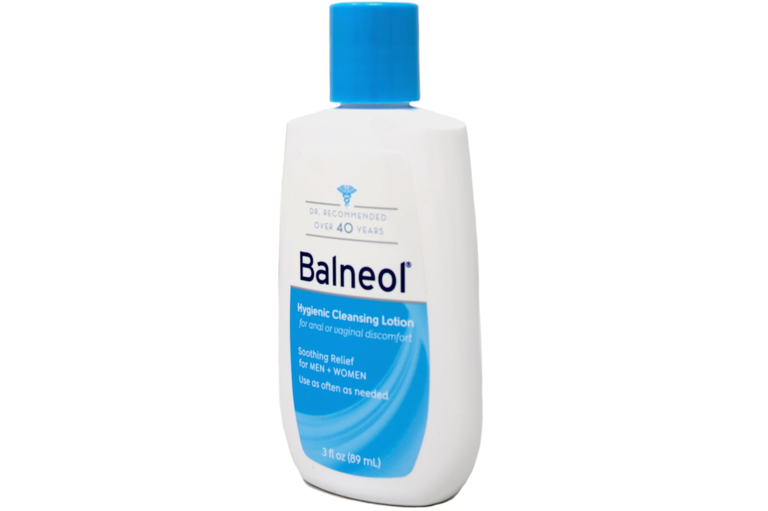 Hands applying Balneol lotion for gentle cleansing and comfort