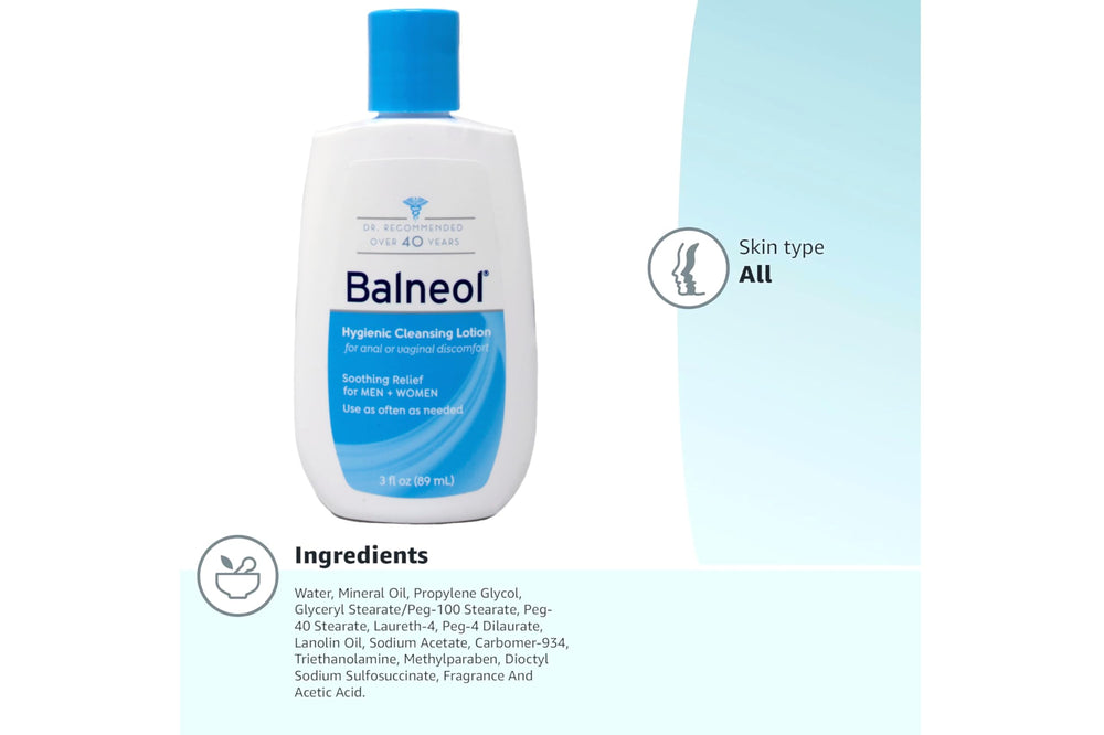 Balneol 3 oz bottle with batch info visible for reference