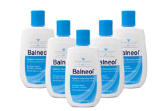 Balneol Hygienic Cleansing Lotion five-pack front label for easy identification and use