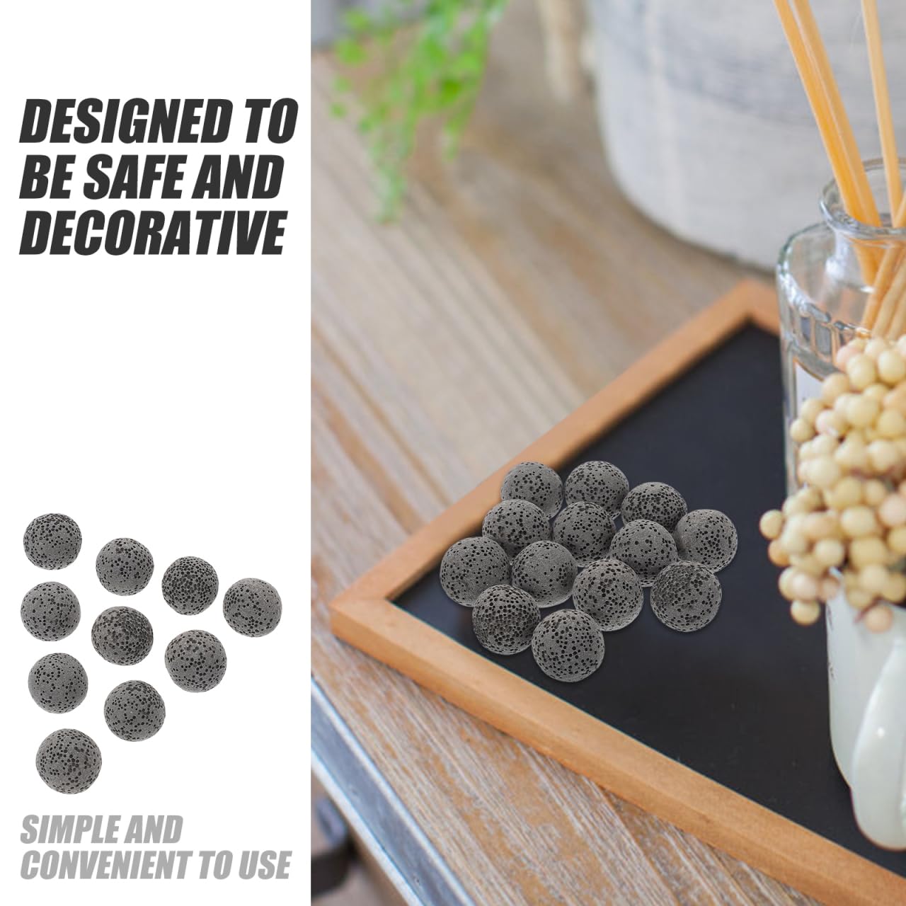 Baluue 0.62 inch grey stones ideal for small spaces