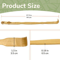 BambooMN ergonomic back scratcher with smooth handle for hard-to-reach areas.