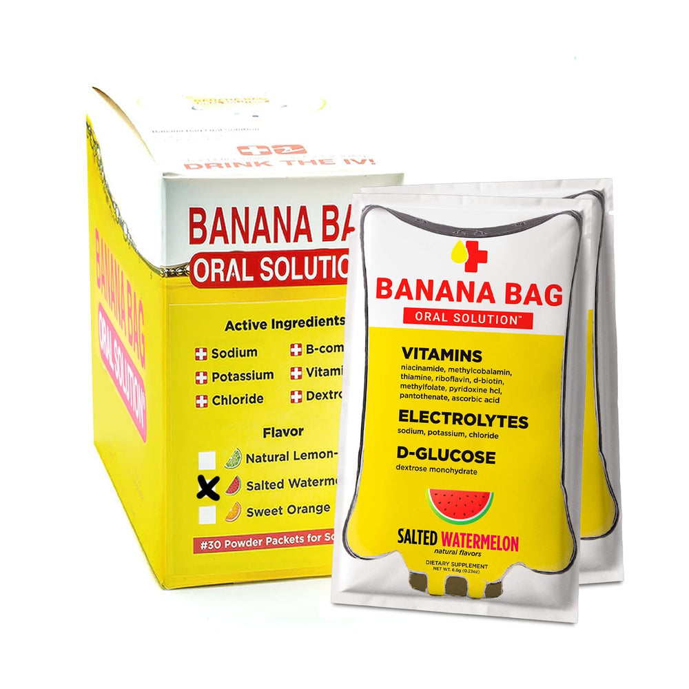 Banana Bag Salted Watermelon packets ready for fast hydration after workouts
