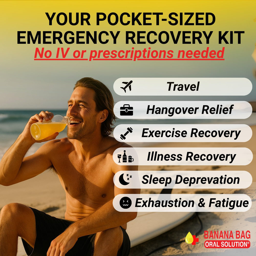 Banana Bag pack-shot 5pk emphasizes easy, on-the-go hydration options.