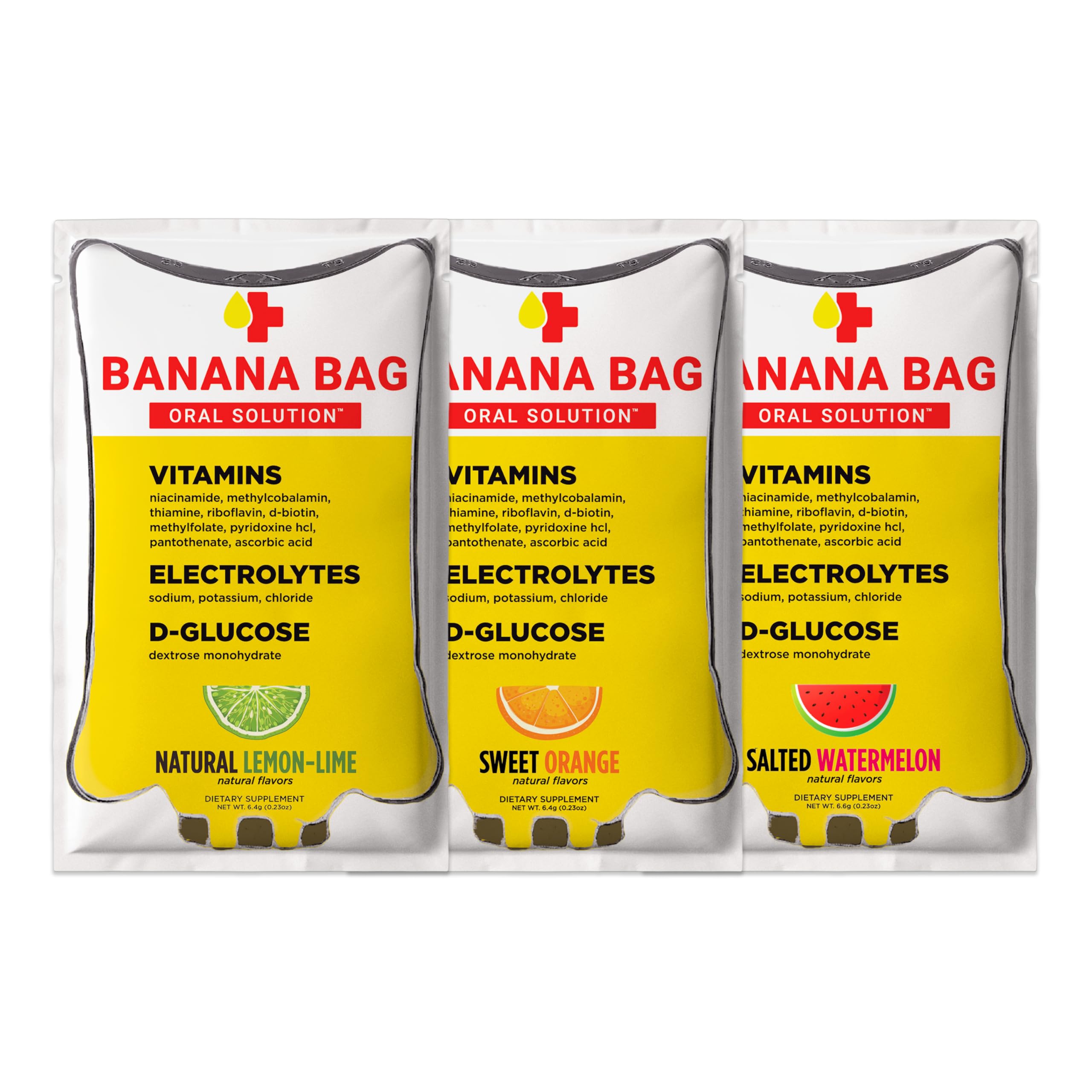 Banana Bag Orange flavor packet ready to mix for a refreshing hydration boost on the go.